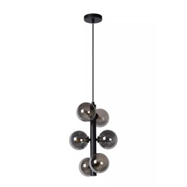 TYCHO Piekaramā lampa 6x28W G9 melna (Lucide)