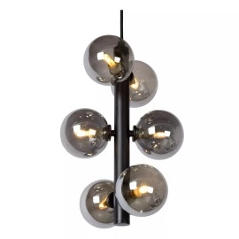 TYCHO Piekaramā lampa 6x28W G9 melna (Lucide)