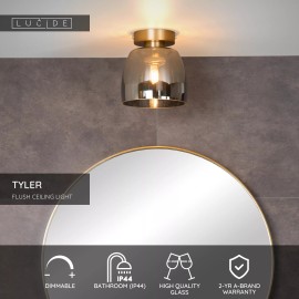 TYLER vannas istabas griestu lampa Ø16,1 cm 1xG9 33 W matēta zelta/misiņa (Lucide)