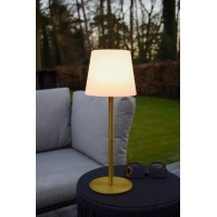 TYON uzlādējama āra galda lampa LED 1x2W matēts zelta (Lucide)