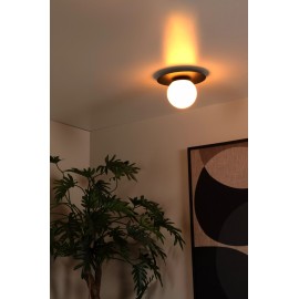 Griestu lampa TRICIA Ø25 cm 1xE27 15W melna (Lucide)