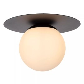Griestu lampa TRICIA Ø25 cm 1xE27 15W melna (Lucide)