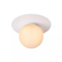 Griestu lampa TRICIA Ø25 cm 1xE27 15W balta (Lucide)