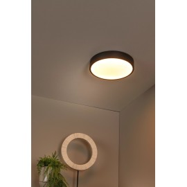 UNAR griestu lampa Ø30 cm LED 3 StepDim 18W 2700K melna (Lucide)