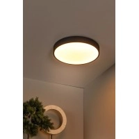 UNAR griestu lampa Ø39,5 cm LED 3 StepDim 24W 2700K melna (Lucide)