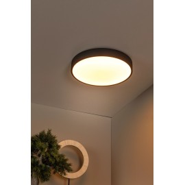 UNAR griestu lampa Ø39,5 cm LED 3 StepDim 24W 2700K melna (Lucide)
