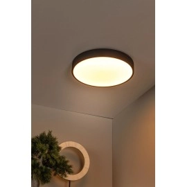 UNAR griestu lampa Ø39,5 cm LED 3 StepDim 24W 2700K melna (Lucide)