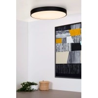 UNAR griestu lampa Ø49,5 cm LED 3 StepDim 36W 2700K melna (Lucide)