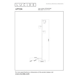 Stāvlampa UPTON 3xGU10 40W dūmu pelēka (Lucide)