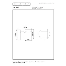 Griestu prožektors UPTON 1xGU10 40W dūmu pelēka (Lucide)