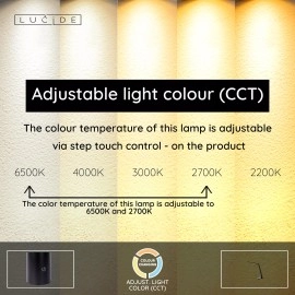 VARIO LED darba galda lampa LED 8W CCT melna (Lucide)