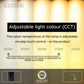 VARIO LED darba galda lampa LED 8W CCT balta (Lucide)