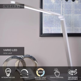 VARIO LED darba galda lampa LED 8W CCT balta (Lucide)
