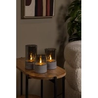 VELAS galda lampu komplekts 3 gab. Ø8 cm LED 2700K dūmu pelēka (Lucide)