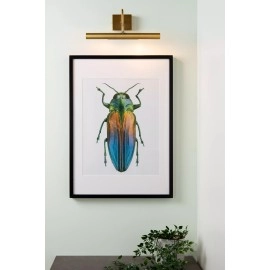 VINZ gleznas lampa 2 x 28 W G9 matēta zelta/misiņa (Lucide)