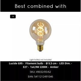 VISO galda lampa Ø36 cm 1xE27 balta (Lucide)