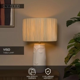 VISO galda lampa Ø36 cm 1xE27 balta (Lucide)