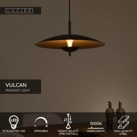 VULCAN piekarama lampa Ø47 cm LED 9W 3000K melna (Lucide)