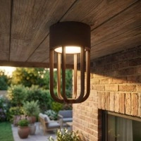 WELLS āra griestu lampa Ø10 cm LED 8W 2700K IP54 rūsganbrūna (Lucide)