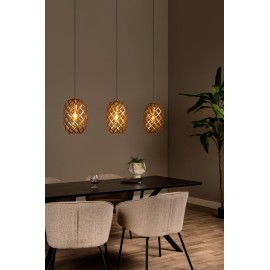 WOLFRAM piekaramā lampa 3xE27 matēts zelts / misiņš (Lucide)