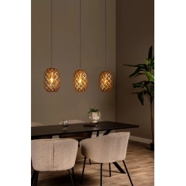 WOLFRAM piekaramā lampa 3xE27 matēts zelts / misiņš (Lucide)