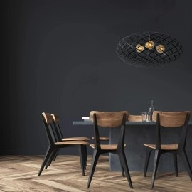 WOLFRAM piekaramā lampa Ø100 cm 3xE27 melna (Lucide)