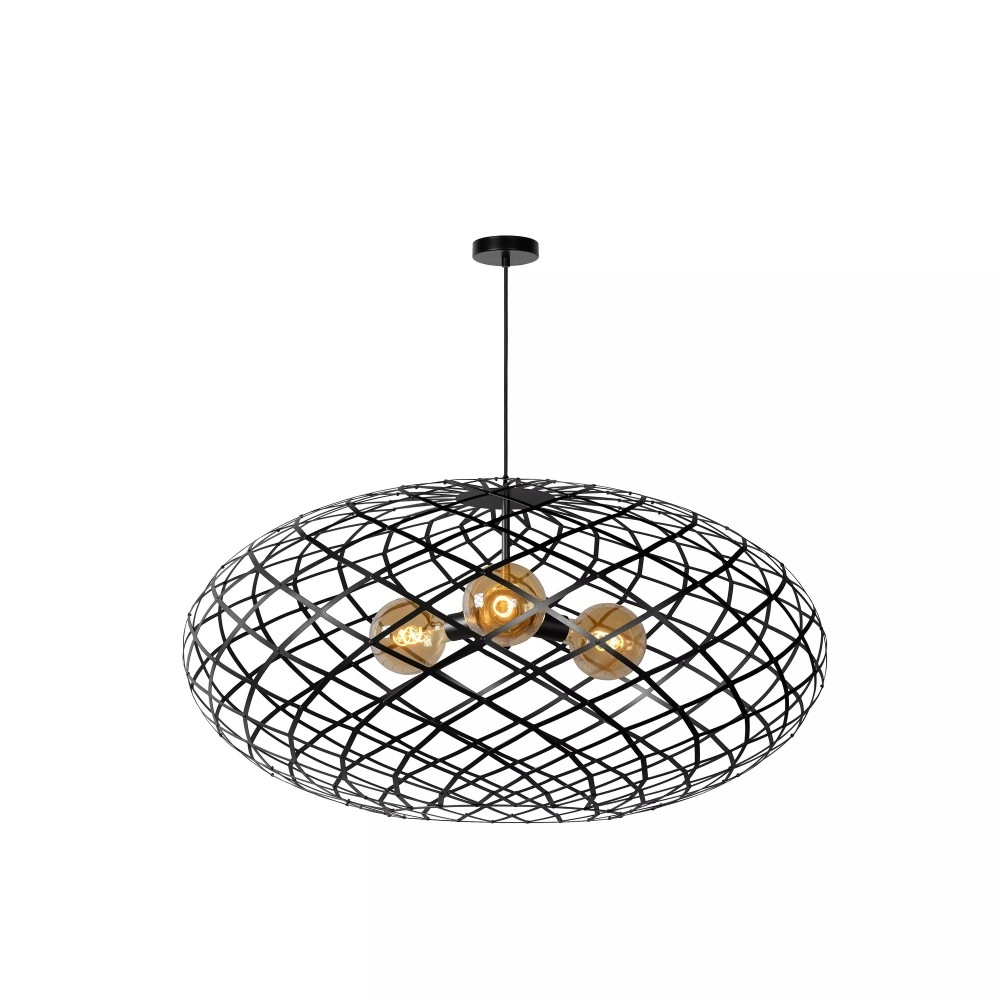WOLFRAM piekaramā lampa Ø100 cm 3xE27 melna (Lucide)