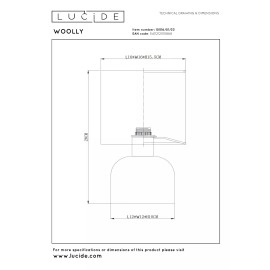 WOOLLY galda lampa Ø16 cm E14 zaļa (Lucide)