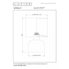 WOOLLY galda lampa Ø16 cm E14 krēmkrāsa (Lucide)
