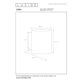 Sienas lampa XERA Ø8 1xG9 42W melna (Lucide)
