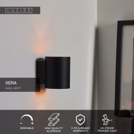 Sienas lampa XERA Ø8 1xG9 42W melna (Lucide)