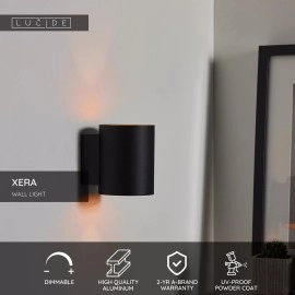 Sienas lampa XERA Ø8 1xG9 42W melna (Lucide)