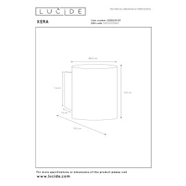 Sienas lampa XERA Ø8 1xG9 42W balta (Lucide)