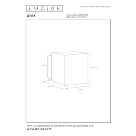 Sienas lampa XERA 1xG9 42W balta (Lucide)
