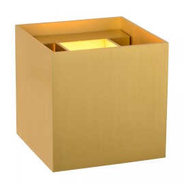 XIO sienas lampa kvadrātveida LED dimmējama G9 1x4W 2700K matēta zelta/misiņa (Lucide)