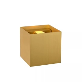 XIO sienas lampa kvadrātveida LED dimmējama G9 1x4W 2700K matēta zelta/misiņa (Lucide)