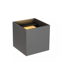 XIO sienas lampa kvadrātveida LED dimmējama G9 1x4W 2700K pelēka (Lucide)