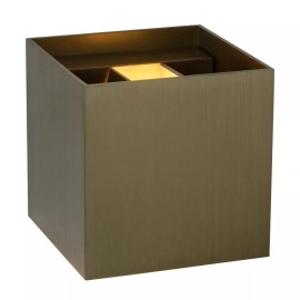 XIO sienas lampa kvadrātveida LED dimmējama G9 1x4W 2700K rūsas brūna (Lucide)