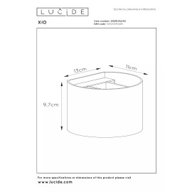 XIO sienas lampa pusapaļa LED dimmējama G9 1x3.5W 2700K matēta zelta/misiņa (Lucide)