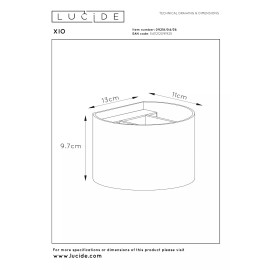 XIO sienas lampa pusapaļa LED dimmējama G9 1x3.5W 2700K pelēka (Lucide)