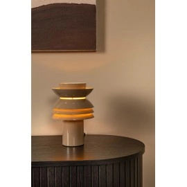 YINDRA galda lampa Ø 17,5 cm 1xE27 taupe tonī (Lucide)