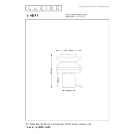 YINDRA galda lampa Ø 17,5 cm 1xE27 taupe tonī (Lucide)