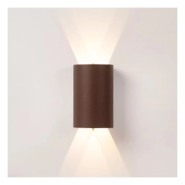 YORK āra sienas prožektors 4x1.2W Integrated LED IP54 rūsas brūna (Lucide)