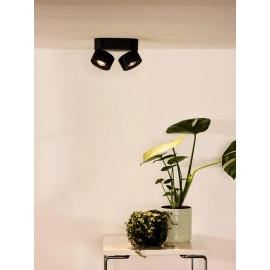 YUMIKO griestu prožektors LED 2x10W 2700K melns (Lucide)