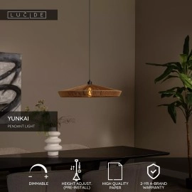 YUNKAI piekaramā lampa Ø70 cm E27 dabiska (Lucide)