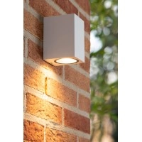 ZARO — āra sienas prožektors, 1xGU10, 35W, IP44, balta (Lucide)