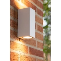 ZARO — āra sienas prožektors, 2xGU10, 35W, IP44, balta (Lucide)