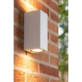 ZARO — āra sienas prožektors, 2xGU10, 35W, IP44, balta (Lucide)