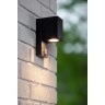 ZARO — āra sienas prožektors, 1xGU10, 7W, IP65, kustības sensors, melna (Lucide)