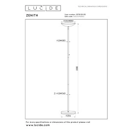 ZENITH stāvlampa LED 20W 3000K melna (Lucide)
